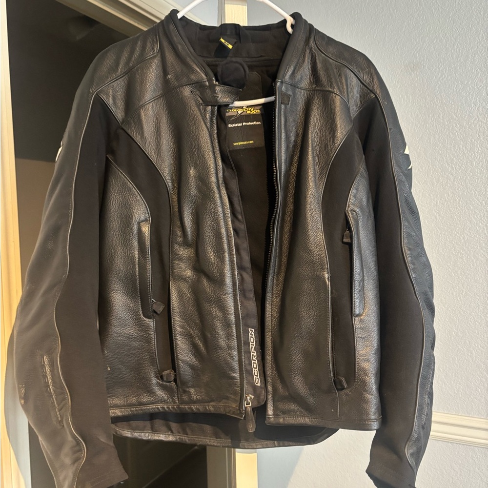 Women's Black Leather Motorcycle Jacket